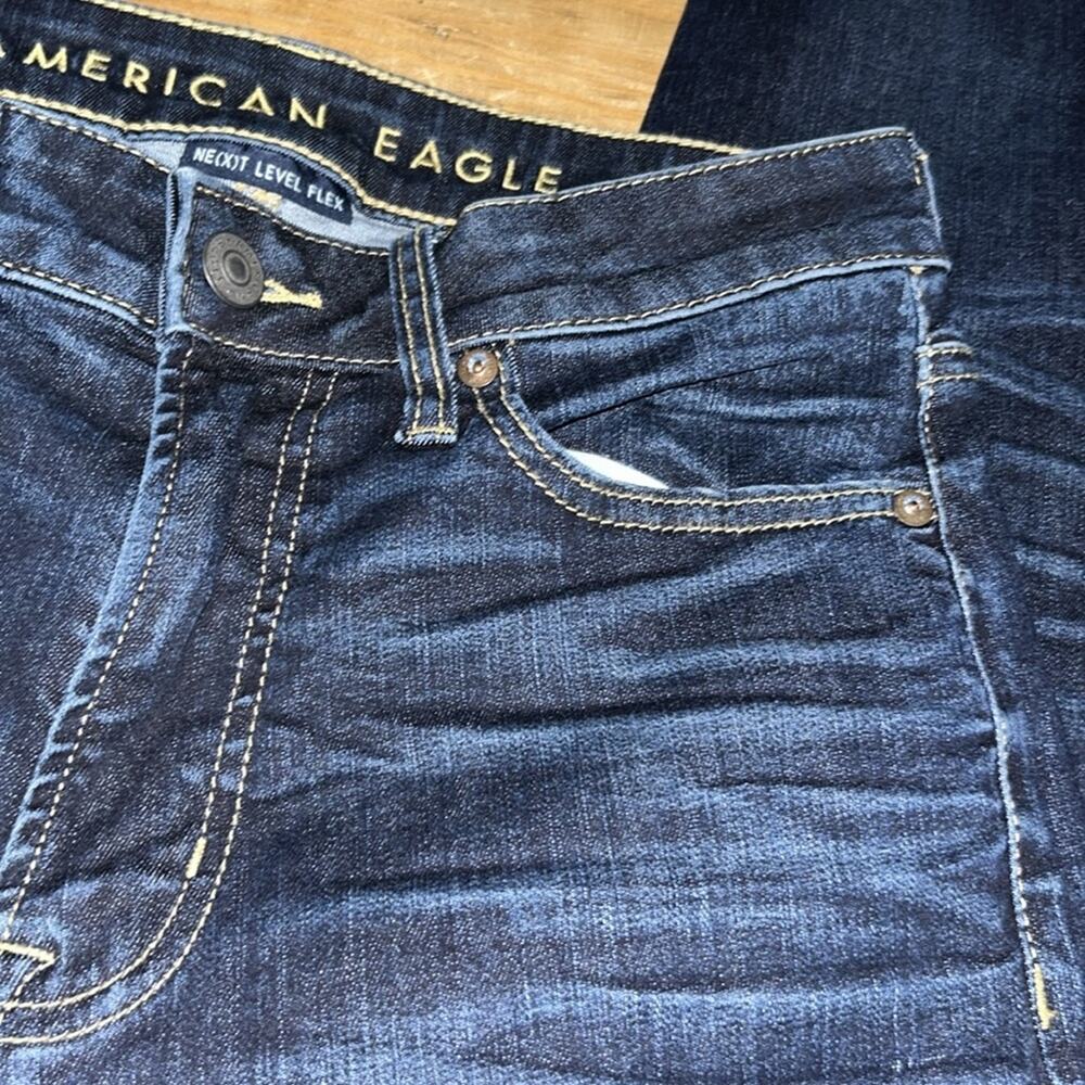 Mens American Eagle Outfitters Dark Blue Slim Denim Size 29 - Picture 10 of 11